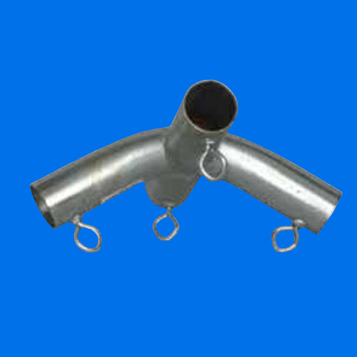 1 5/8" High Peak Side or Top Center with Eyebolts - 4 Way Fitting (FV4EB-158) - Tarps.com