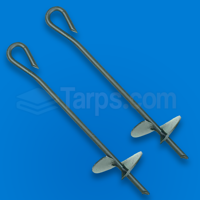 Auger Anchor - 1/2" X 15" X 3" - Tarps.com