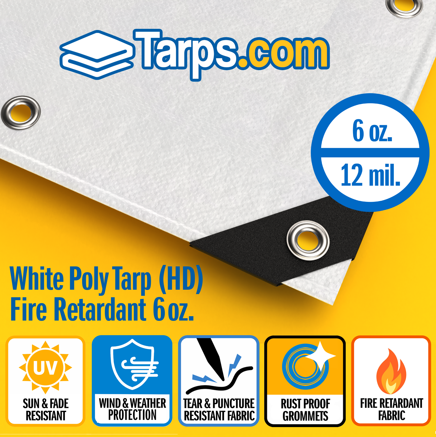 tarp fire resistant White Heavy Duty Poly Tarps e bicycle Pucksack Piep 0-3m | Style:With storage pocket Water resistant but not