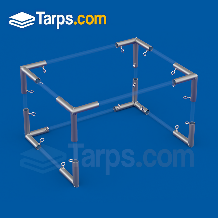 Golf Simulation Frame - 8 Piece Set for 1" EMT - Tarps.com