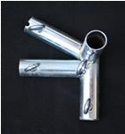 1" High Peak Left Side Reinforced End - 4 Way Fitting (HP4J1-1) - Tarps.com