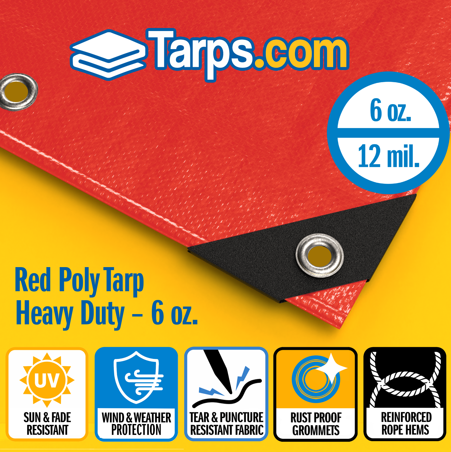 colored tarps Red Heavy Duty Poly Tarps