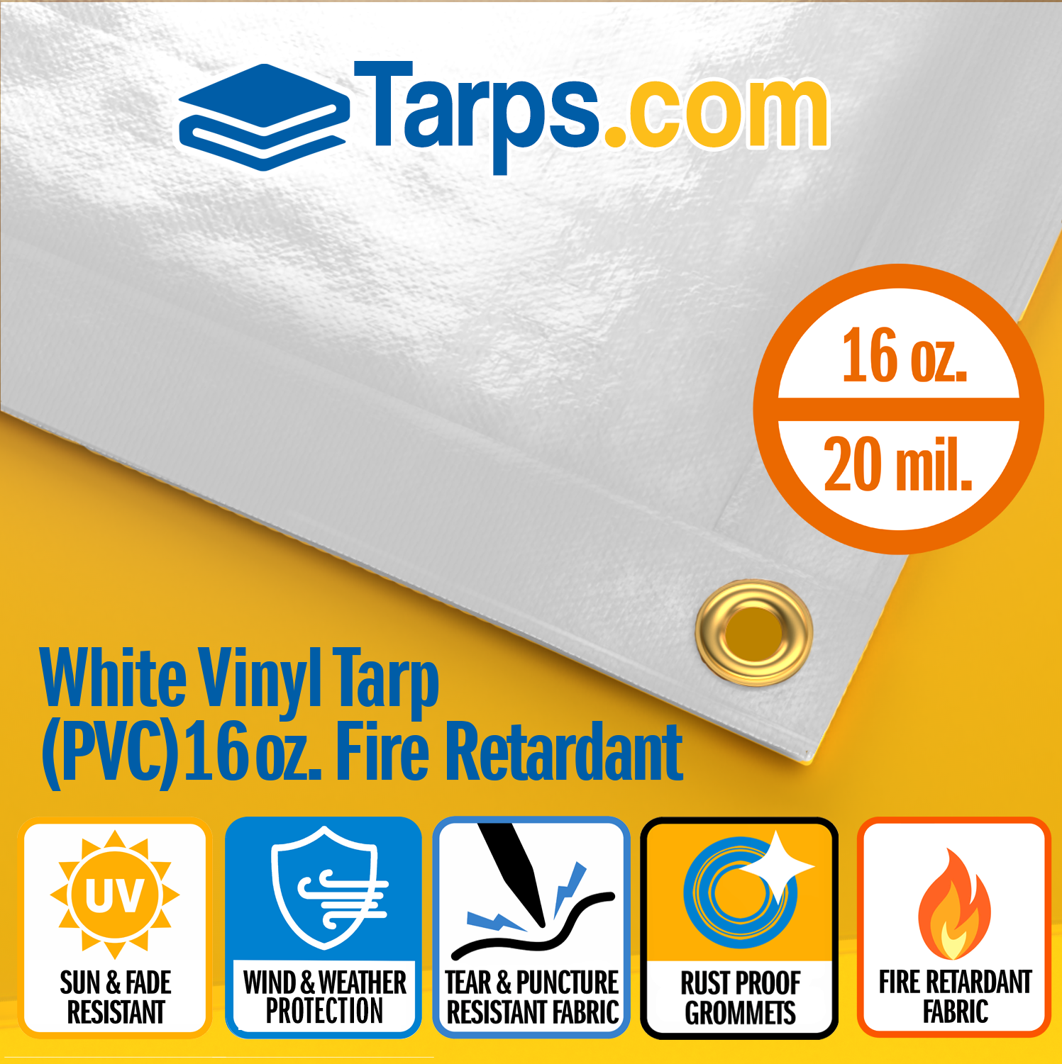 fireproof tarp White Vinyl PVC Tarps - Fire Retardant
