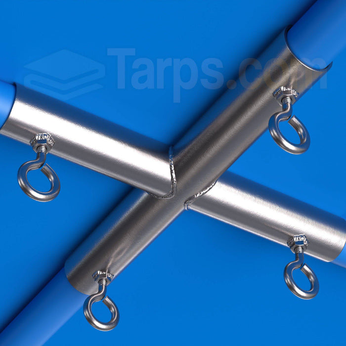 1 3/8" Flat Cross - 4 Way Fitting (FX-138) - Tarps.com