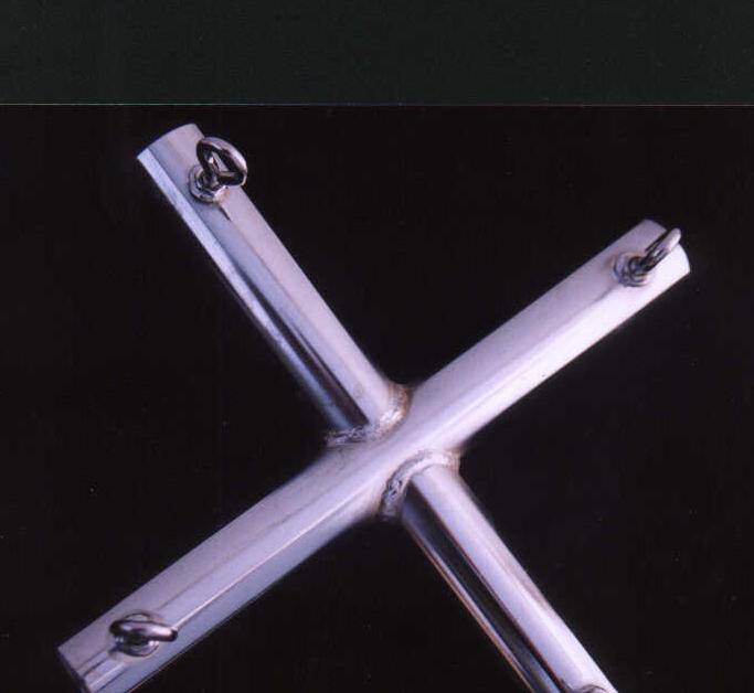 1" Flat Cross - 4 Way Fitting (FX-1) - Tarps.com