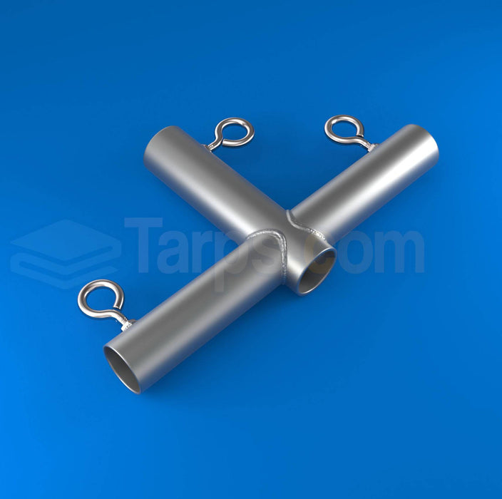 1" Flat Open T - 3 Way Fitting (FOT-1) - Tarps.com