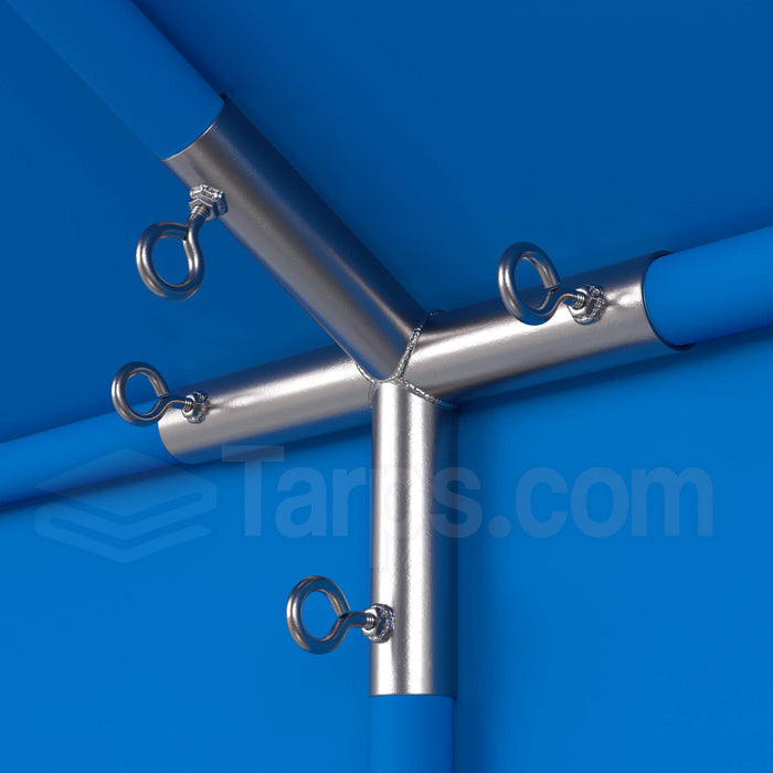 1" High Peak Side or Top Center - 4 Way Fitting (FV4-1) - Tarps.com