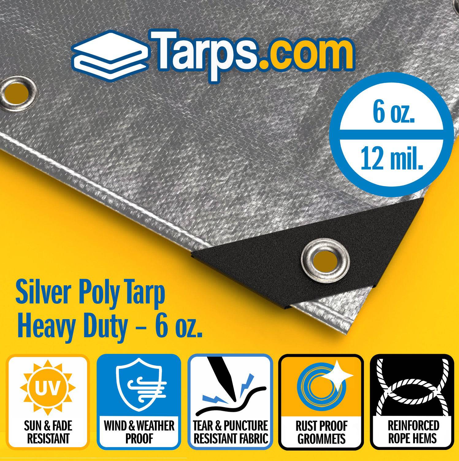 heavy duty tarps Silver Heavy Duty Poly Tarps