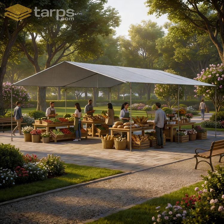 High and Low Peak Canopies for Renaissance Fairs & Fall Festivals