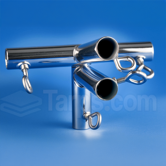 tent pipe fittings 1" Low Peak Side Reinforced Center
