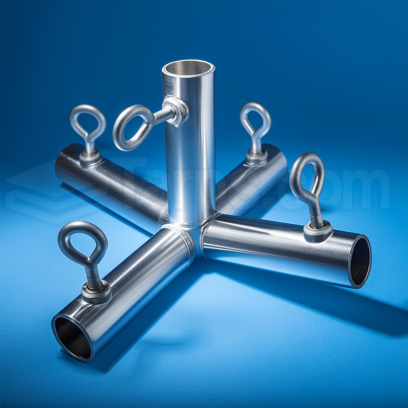 Load image into Gallery viewer, 1" Low Peak Top Center with Center Pole - 5 Way Fitting (P5F-1) - Tarps.com

