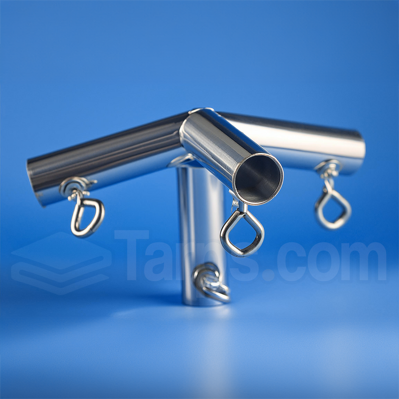 Load image into Gallery viewer, 1" Low Peak Top End with Center Pole - 4 Way Fitting (P4D-1) - Tarps.com
