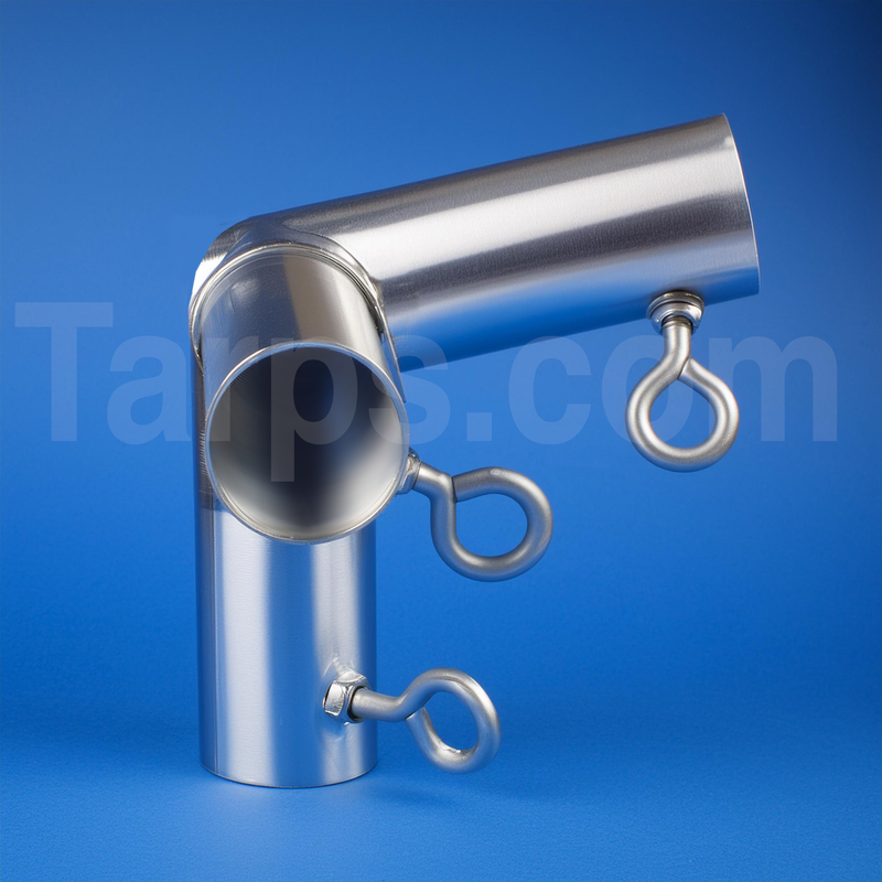 Load image into Gallery viewer, 1&quot; Low/Slope Peak Side End - 3 Way Fitting (P3J-1) - Tarps.com
