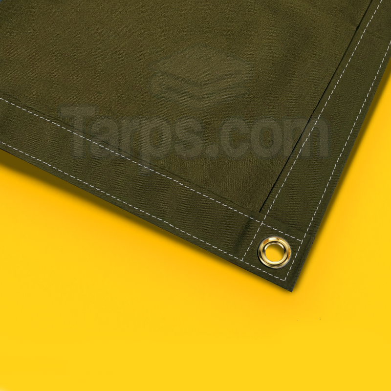 Load image into Gallery viewer, Olive Green Canvas Tarps - 16 oz Cotton
