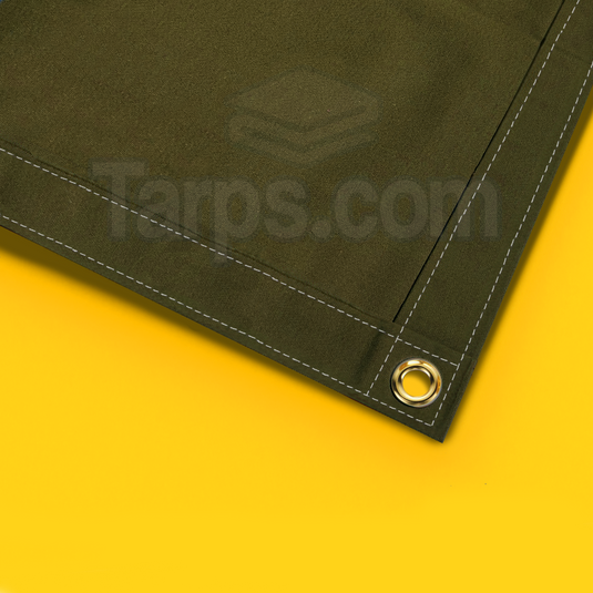Olive Green Canvas Tarps - 16 oz Cotton