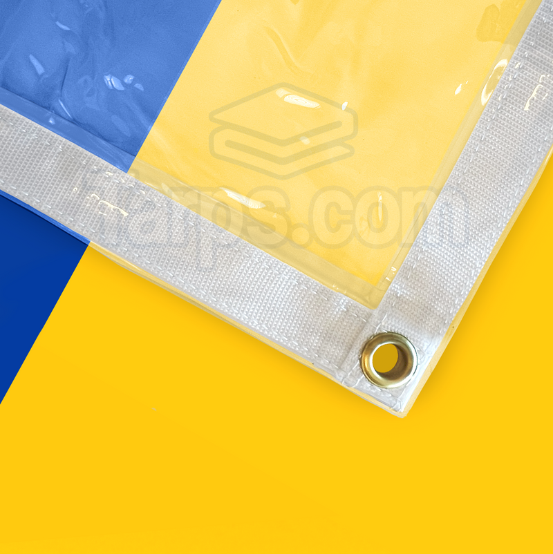Clear Vinyl PVC Tarps - Fire Retardant - 18 oz 12' x 40' / Clear / Vinyl PVC
