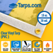 Clear Vinyl PVC Tarps - Fire Retardant - 18 oz - Tarps.com