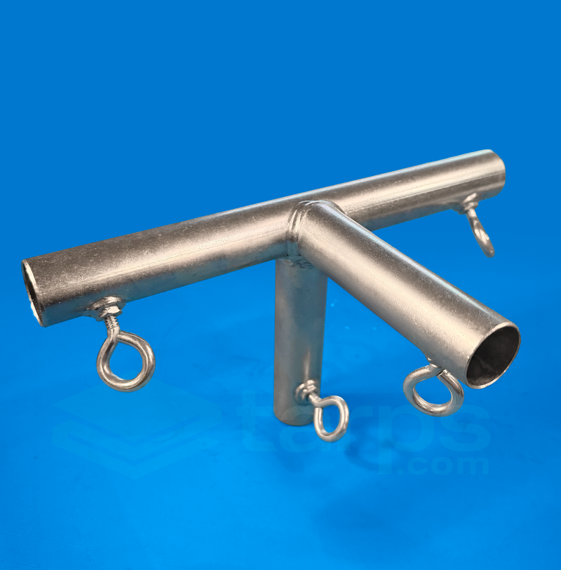 Load image into Gallery viewer, 3/4" Flat Roof Center Side 4 Way Fitting (F4-075) - Tarps.com
