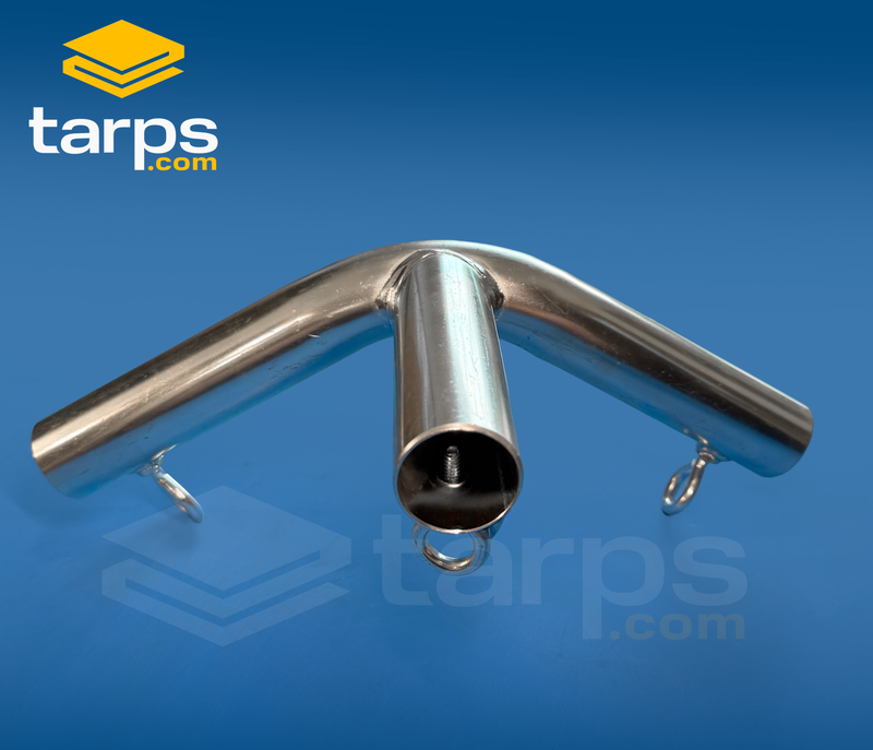 Load image into Gallery viewer, 1" High Peak Side or Top End - 3 Way Fitting (FV3-1) - Tarps.com
