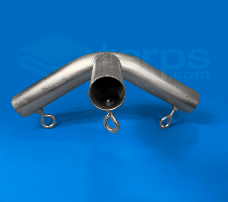 Load image into Gallery viewer, 1 5/8" High Peak Side or Top End with Eyebolts - 3 Way Fitting (FV3EB-158)
