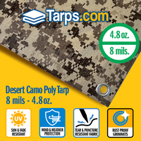 Desert Camouflage Medium Duty Poly Tarps - Tarps.com