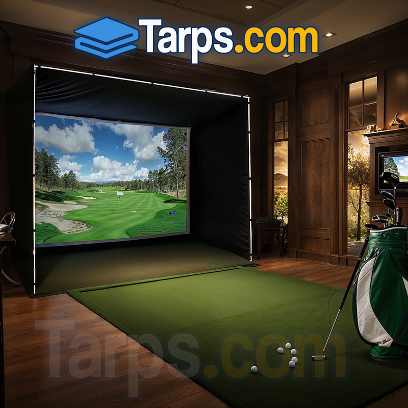 Load image into Gallery viewer, Golf Enclosure Black Panels - Tarps.com
