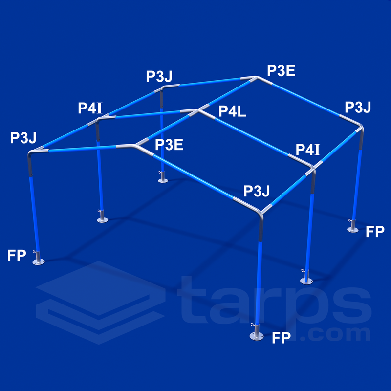 Load image into Gallery viewer, 1" Low Peak Top Center - 4 Way Fitting (P4L-1)
