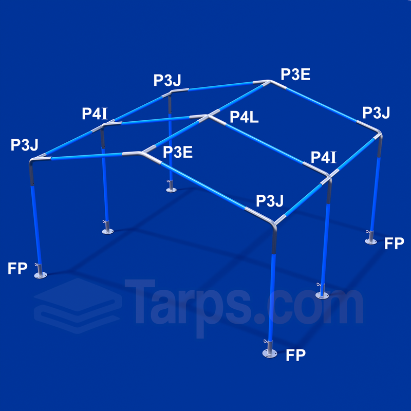 Load image into Gallery viewer, 1 5/8" Low Peak Top Center - 4 Way Fitting (P4L-158)
