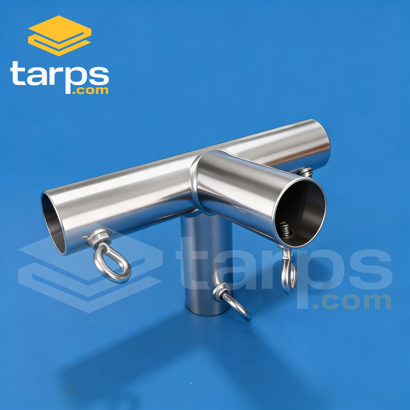 Load image into Gallery viewer, 1 5/8" Low Peak Side Center - 4 Way Fitting (P4I-158) - Tarps.com
