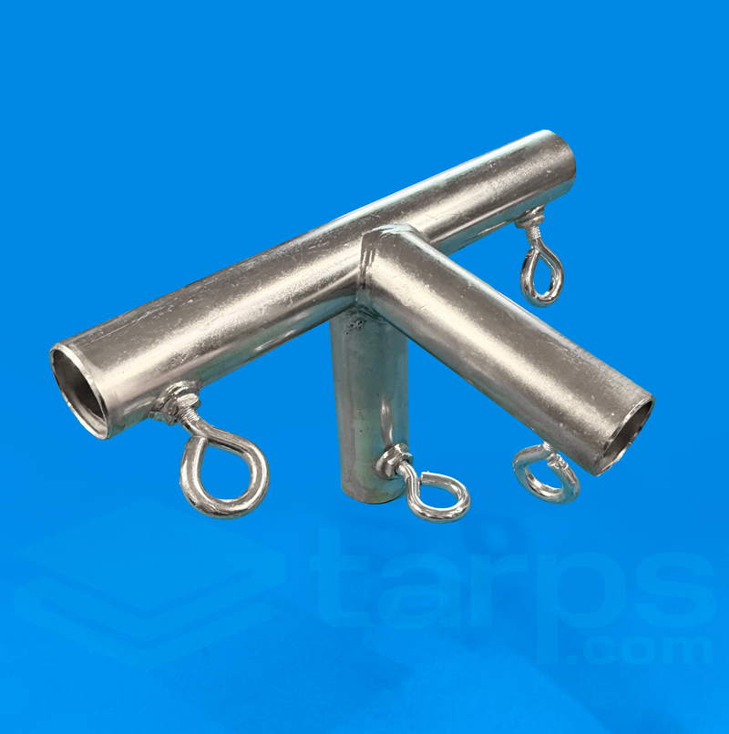 Load image into Gallery viewer, 1" Slope Peak Top Side Down - 4 Way Fitting (P4ISL-1) - Tarps.com
