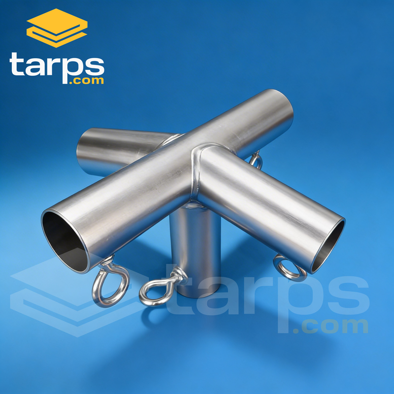 Load image into Gallery viewer, 1 5/8" Low Peak Top Center with Center Pole - 5 Way Fitting (P5F-158) - Tarps.com
