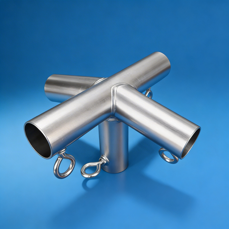 Load image into Gallery viewer, 1 5/8" Low Peak Top Center with Center Pole - 5 Way Fitting (P5F-158) - Tarps.com
