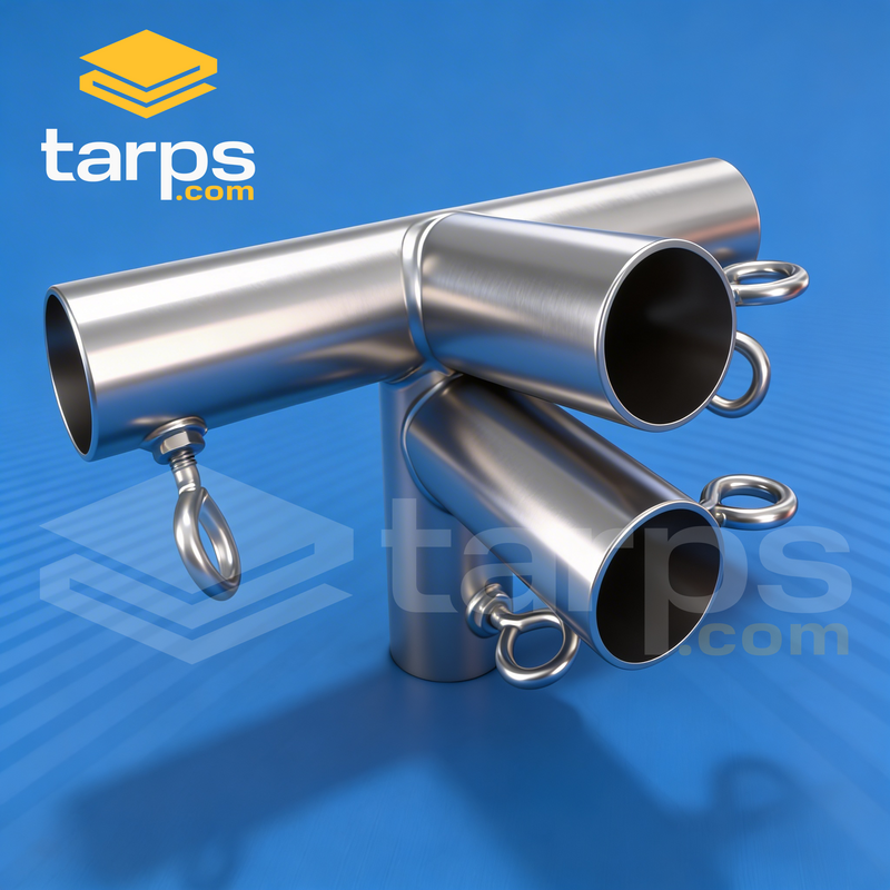 Load image into Gallery viewer, 1 5/8" Low Peak Side Reinforced Center - 5 Way Fitting (P5I-158) - Tarps.com
