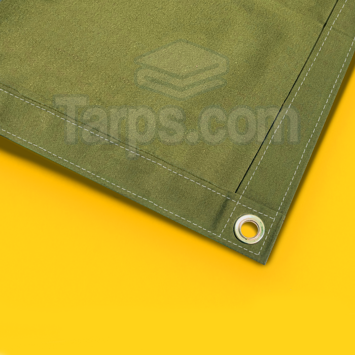Premium Canvas Tarps - Olive Green - Tarps.com