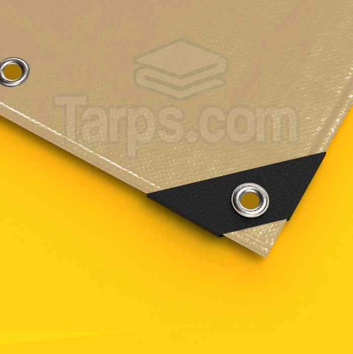 Tan Heavy Duty Poly Tarps - Tarps.com