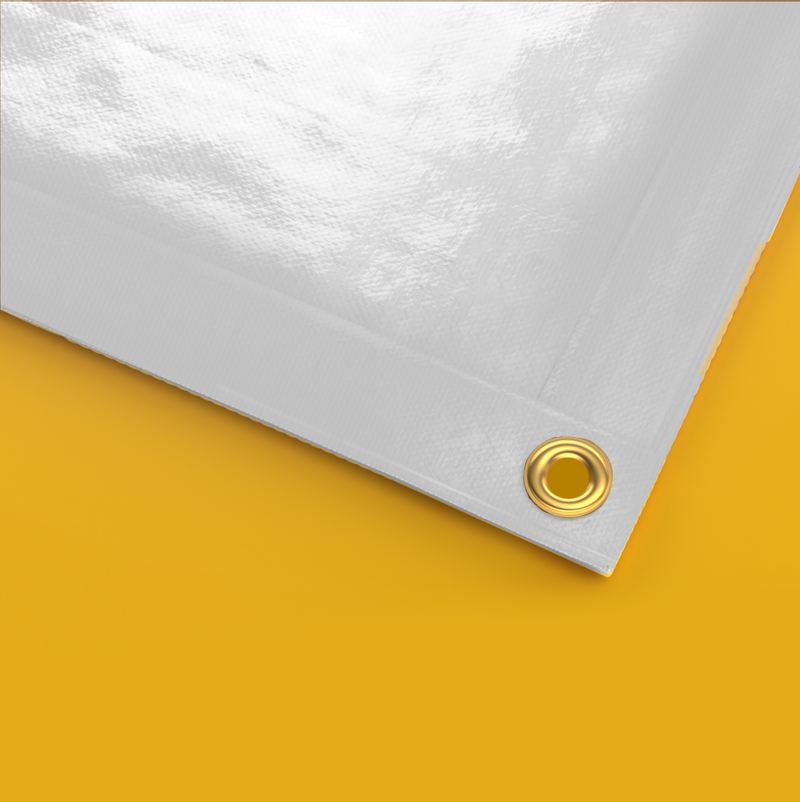 Load image into Gallery viewer, White Vinyl PVC Tarps - Fire Retardant - 16 oz - Tarps.com
