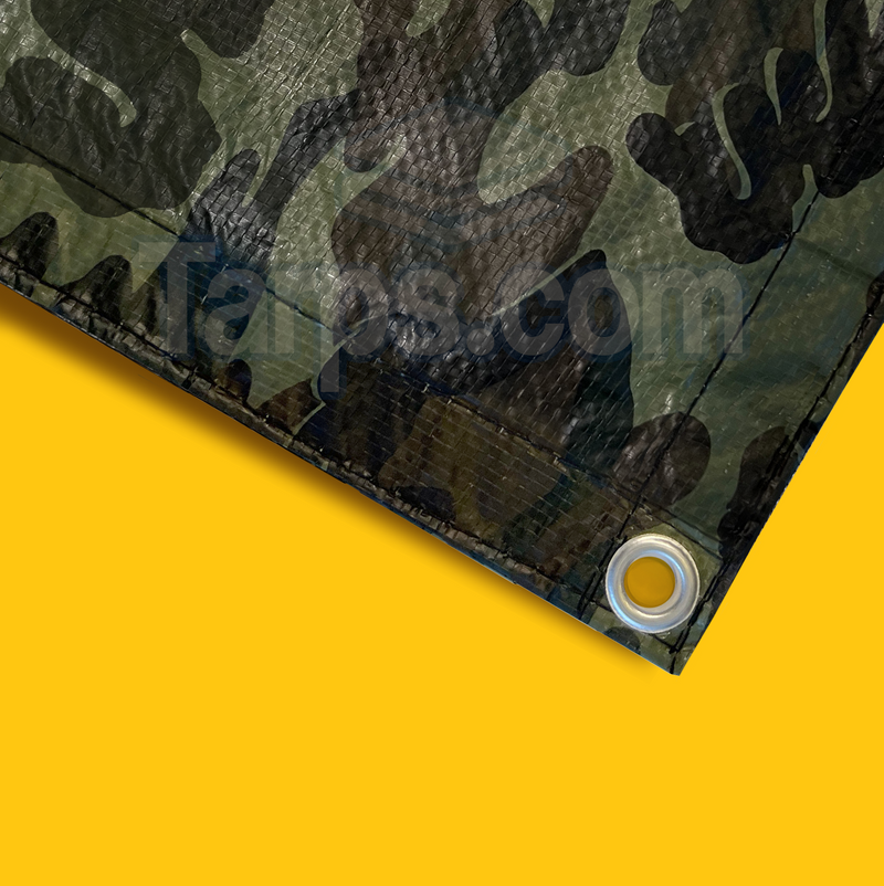 Load image into Gallery viewer, Woodland Camouflage Medium Duty Poly Tarps - Tarps.com
