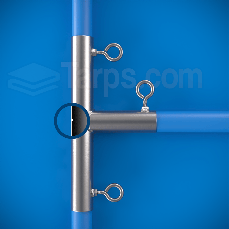 Load image into Gallery viewer, 1 3/8&quot; Closed T with Roll Stop - 3 Way Fitting (FT2-138) - Tarps.com
