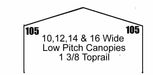 1 3/8" Low Peak Side End - 3 Way Fitting (P3J-138) - Tarps.com