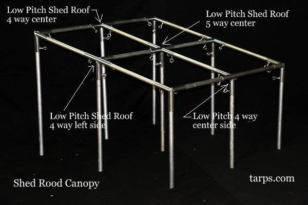 Load image into Gallery viewer, 1 3/8&quot; Slope Peak Top Corner Down - 3 Way Fitting (SPT3-138) - Tarps.com
