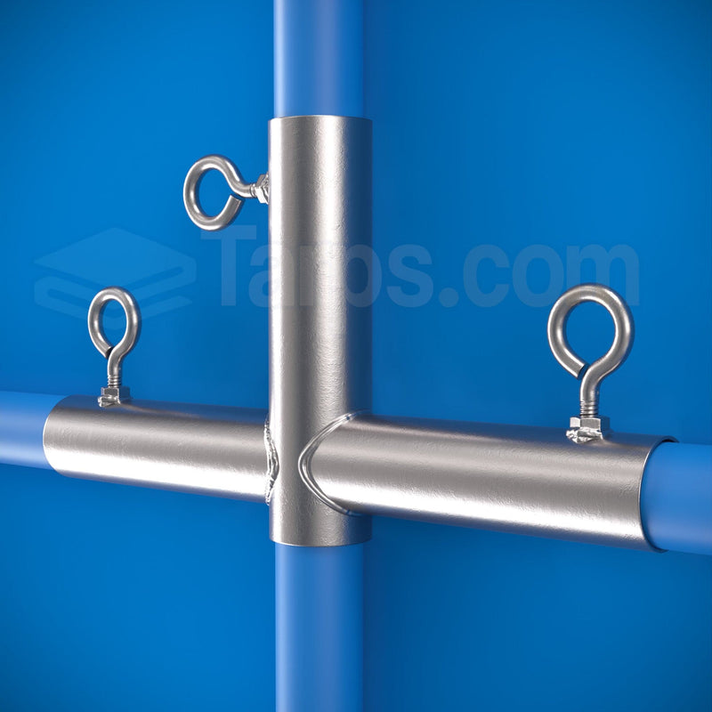 Load image into Gallery viewer, 1&quot; Flat Open T - 3 Way Fitting (FOT-1) - Tarps.com
