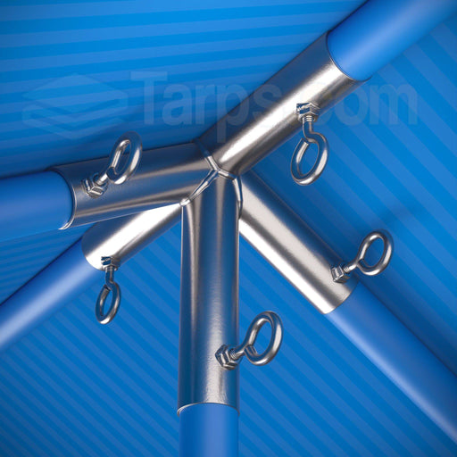 1" High Peak Top Center with Centerpole - 5 Way Fitting (HP5F-1) - Tarps.com