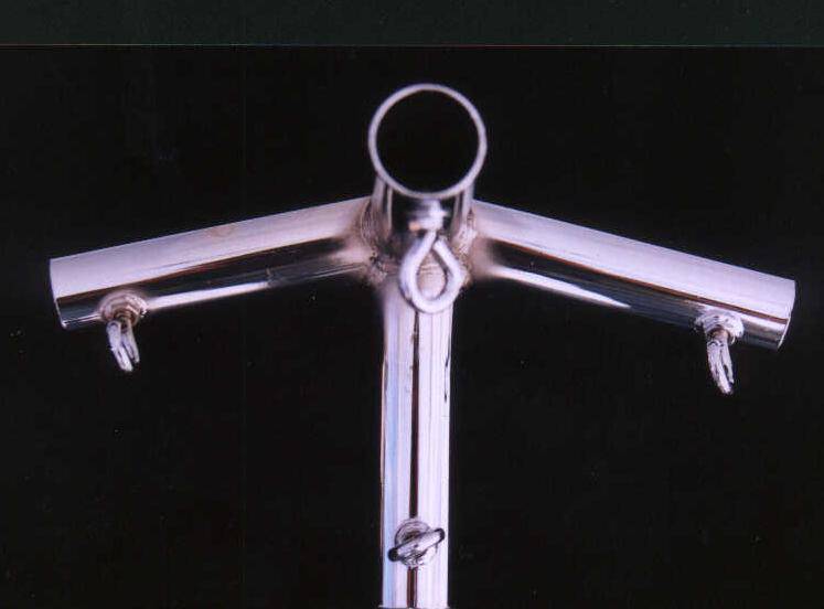 Load image into Gallery viewer, 1" Low Peak Top End with Center Pole - 4 Way Fitting (P4D-1) - Tarps.com
