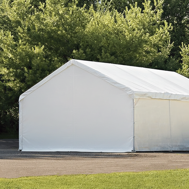 Valance Side Walls 7' x 40' Side Tarp for 40' long structure / Heavy Duty Poly / White